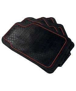 Unbranded Set of 4 Rubber Car Mats