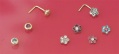 SET OF THREE NOSE STUDS