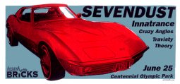 SEVENDUST Centennial Olympic Park - 25th June 2004 - by Print Mafia Limited Edition Concert Poster 5