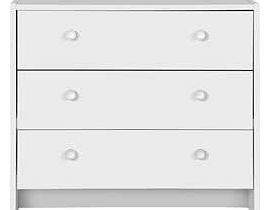 Unbranded Seville 3 Drawer Chest - White