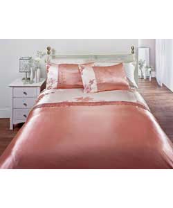 Shadow Sprig Double Duvet Set - Peach