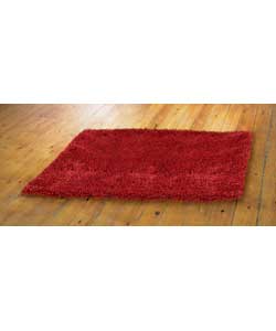 Unbranded Shaggy Acrylic Rug Red 170 x 110