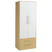 Unbranded Shake 2 door 2 drawer Wardrobe, White