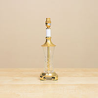 Shanghai Crystal Vase Table Lamp Brass Finish