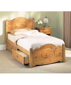 Unbranded Sherington Single Bed with Memory Mattress - 2 Drawers