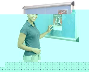 Unbranded Shield showcase sliding door noticeboards