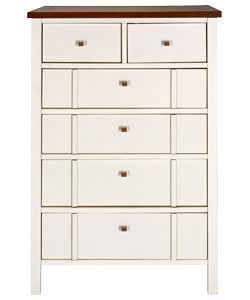 Shingsu 4 Wide 2 Narrow Drawer Chest - Ivory