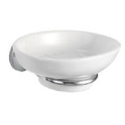 Siena Ceramic Soap Dish & Chrome Holder