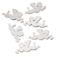 silver cherub metallic confetti