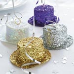 silver glitter hat balloon weight