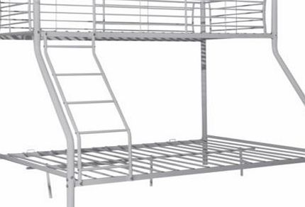 Unbranded Silver Metal Triple Bunk Bed Frame with Elliott