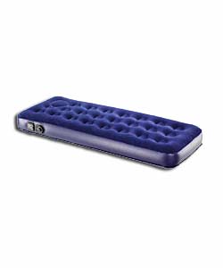 Single Air Mattress with Built-In Foot Pump