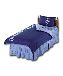 Single Duvet Cover Set - Navy