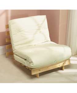 Single Pine Futon and Natural Mattress