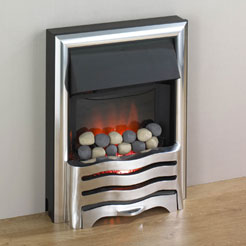 Slimline Electric Fire in Chrome