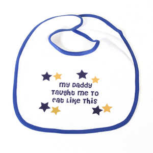 Unbranded Slogan Baby Bib - My Daddy Taught Me -Girl