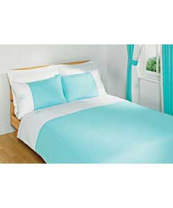 Unbranded Snowflower Double Duvet Set - Duck Egg