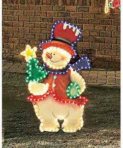 Snowman PVC Rope Light Silhouette