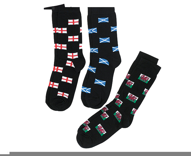 Patriotic Cufflinks, Ties And Socks ? Now Available In Cornish. Fly the flag! Choose Welsh Dragon, S