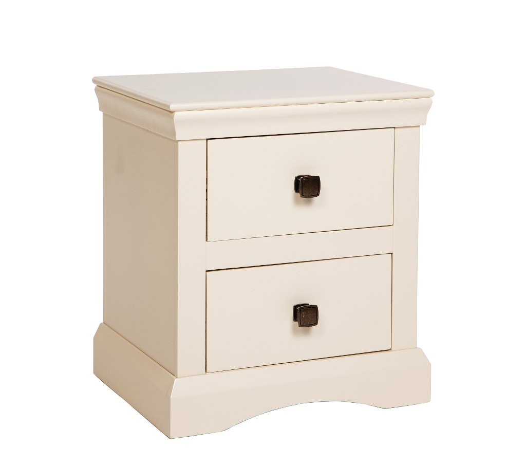 Unbranded Space2 Quebec cream 2 drawer bedside table