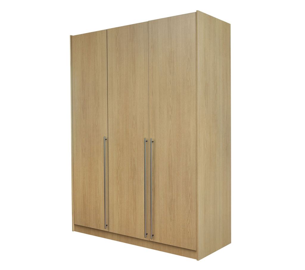 Unbranded space2fit Oak Triple Wardrobe with internal