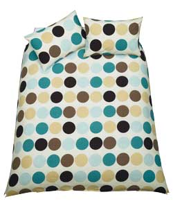 Unbranded Spots Teal Duvet Cover Set - Kingsize