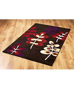 Unbranded Sprigs Rug - Black and Pink 160 x 120cm