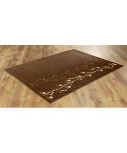 Unbranded Sprigs Rug - Chocolate