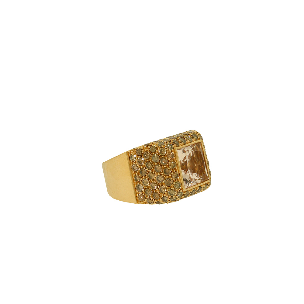 Square Morganite Ring