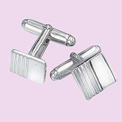 Square Ribbed Cufflinks