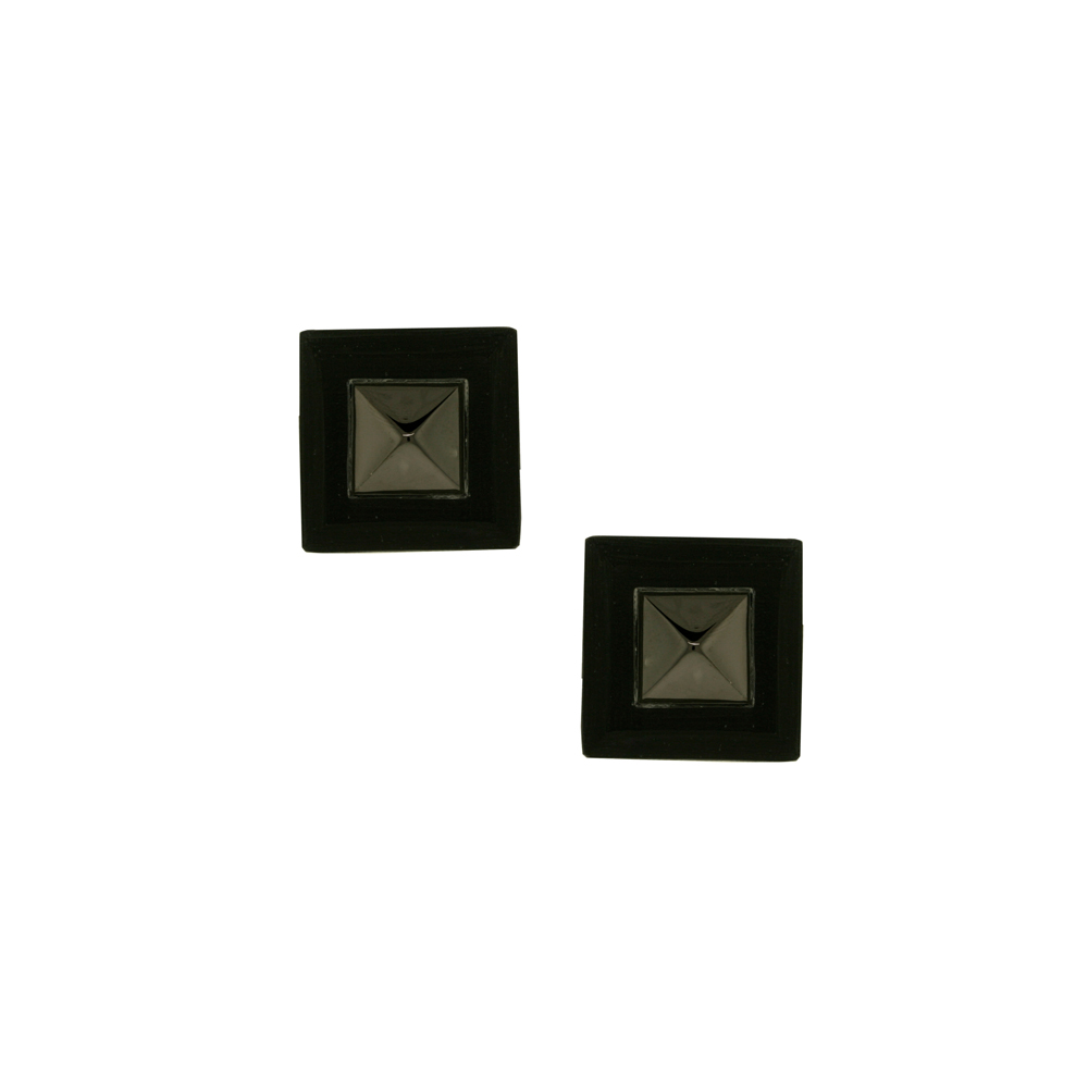 Square Stud Clips - Black