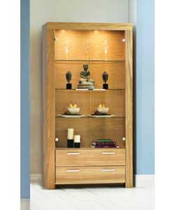 Size (W)99, (D)33.1, (H)187.6cm.Oak veneer (excluding back panel and drawer side/back/base).Display 