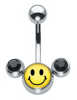 Stainless Steel Novelty Head Navel Bar