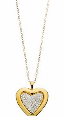 Unbranded Sterling Silver and 9ct Bonded Gold Crystal