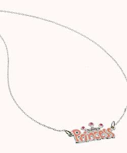 Sterling Silver Childrens Princess Crystal Necklet