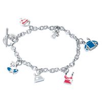 Sterling Silver Clothes Charm Bracelet