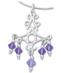 Sterling Silver Crystal Chandelier Pendant