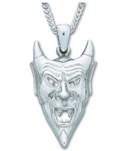 Sterling Silver Devils Head Pendant