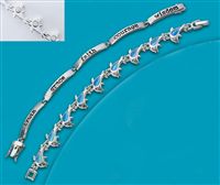 Sterling Silver Engraved Bar Bracelet