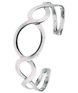 Sterling Silver Entwined Circle Bangle