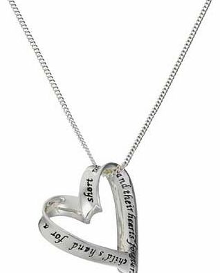 Unbranded Sterling Silver Heart Mum Pendant