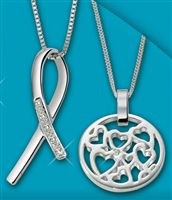 Sterling Silver Pave Set Diamond Bow Pendant