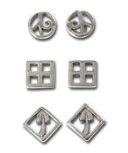 Sterling Silver Rennie Mackintosh Style Studs