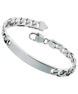 Sterling Silver Solid Boys Identity Bracelet
