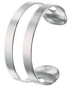 Sterling Silver Split Cuff Bangle