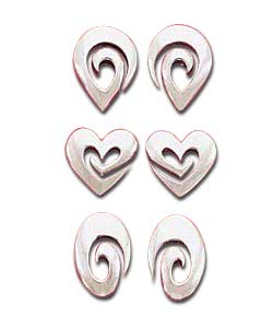 Sterling Silver Swirl Studs