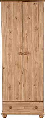 Unbranded Stirling 2 Door 1 Drawer Wardrobe - Pine Effect