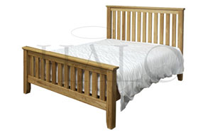 Stock- Halo- The Opio- 5FT Kingsize Wooden Bedstead (Light Oak)