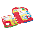 Interactive block book involves baby in the readin