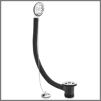 Stowaway bath waste with plug and chain